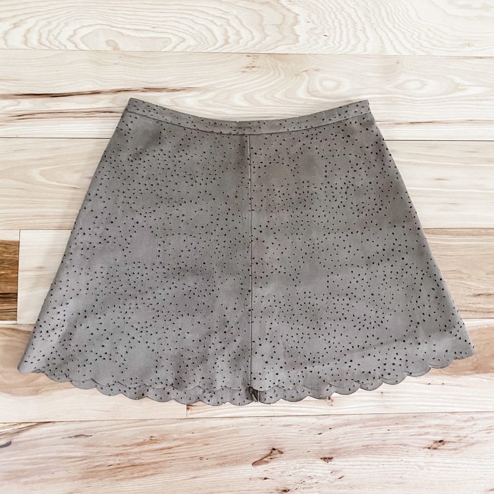 BCBG Tan Suede MiniSkirt